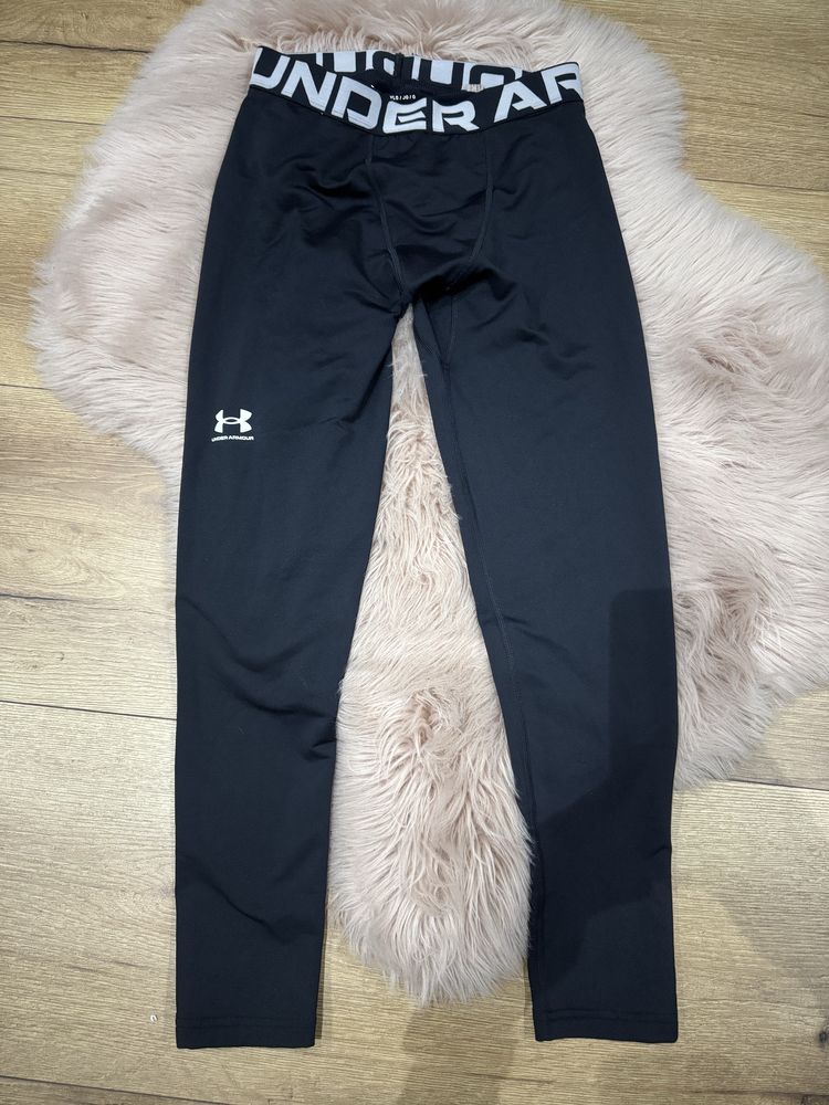 Leginsy Meskie Czarne ocieplane Under Armour