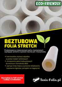 Folia stretch maszynowa BEZTUBOWA 23 mic