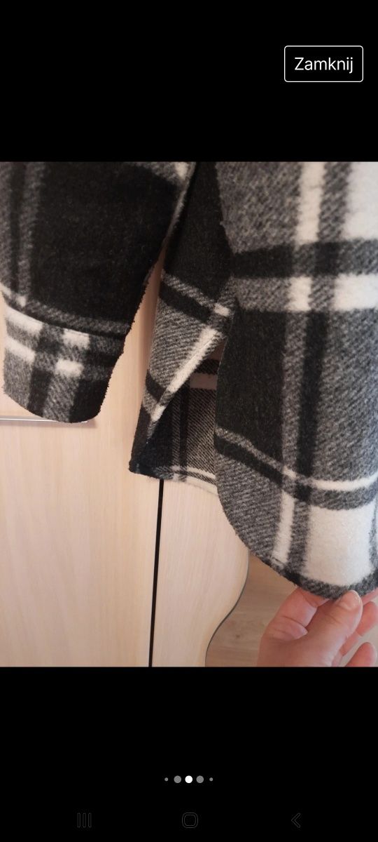 Kurtko-koszulo-bluza w kratę XS/S H&M