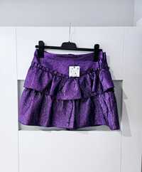 Nowe fioletowe spódnicospodnie Zara L