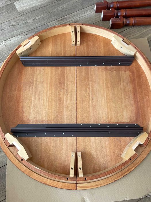 stół okrągły 120 cm lite drewno rozkładany do 230cm