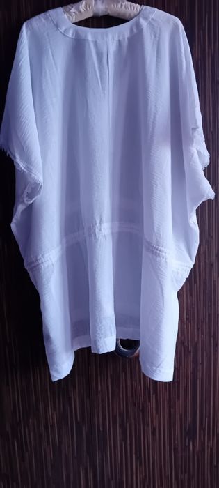 Tunika plażowa śnieżnobiała 50-54