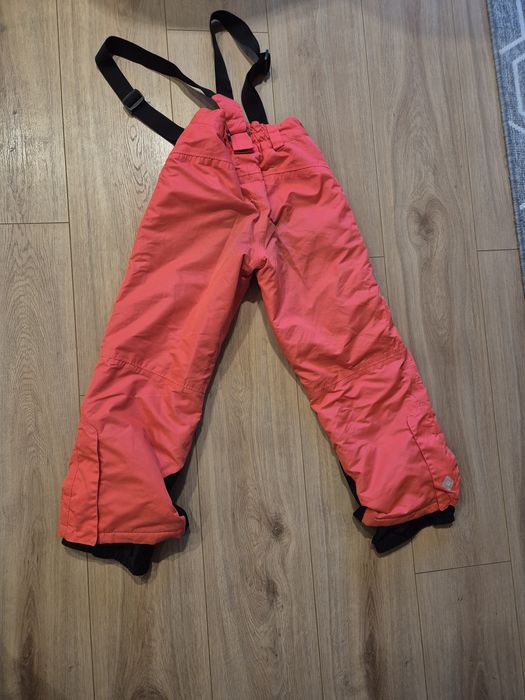 Spodnie zimowe. Szelki. 122-128 różowe.