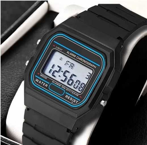 Zegarek męski elektroniczny , cyfrowy w stylu retro vintage