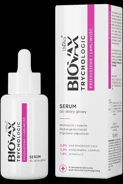 L'biotica Biovax Trychologic serum Przesuszenie i łamliwość 50ml