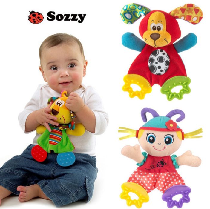 Игрушка шуршалка Sozzy, яркая, шуршит, прорезыватель для детей 0-3г