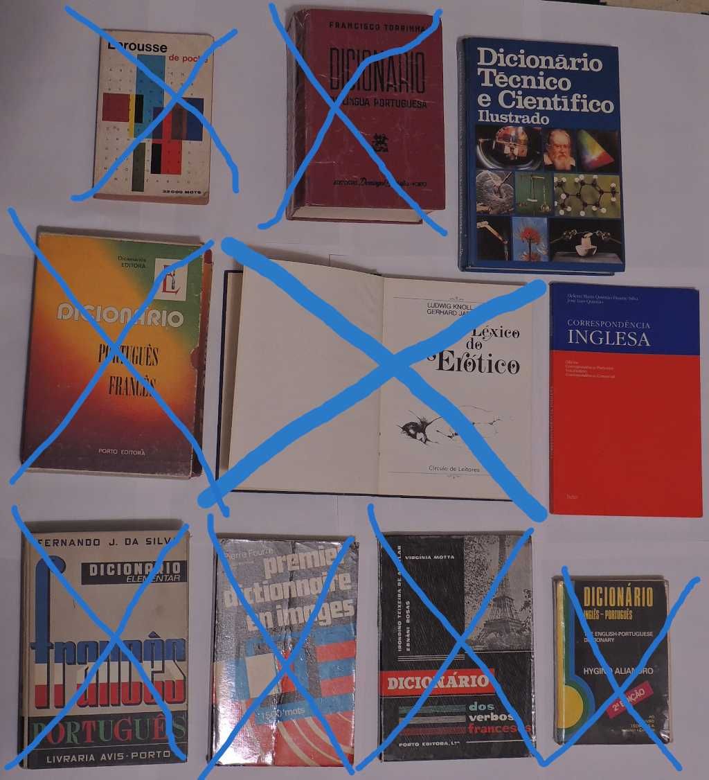 Livros Dicionários de Português Francês Inglês