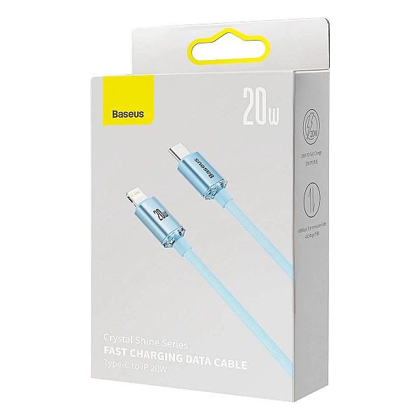 Kabel Baseus CAJY Lightning - USB-C PD 20W 480Mb/s 1,2m - niebieski