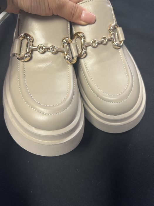 Шкіряні жіночі мокасини на платформі (36р, 23см, нові)