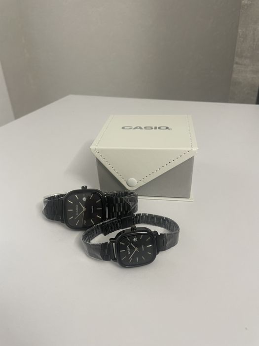 Акція. Парні годинники Касіо, чоловічий і жіночий Casio чорний