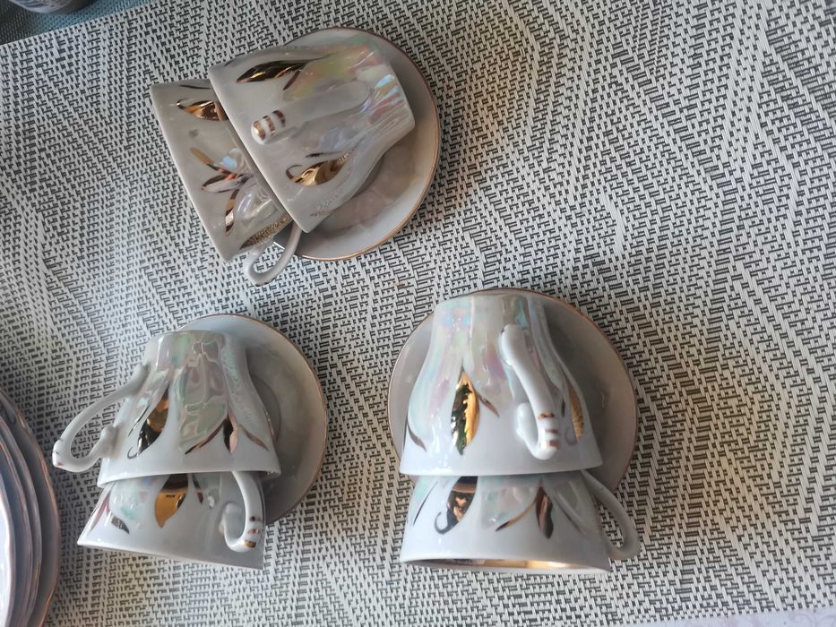 Кофейный набор ландыш, фарфор, ссср