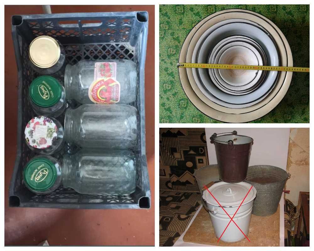 Банки 0,5,1,2,3л, ведра, тазы, миски эмаль