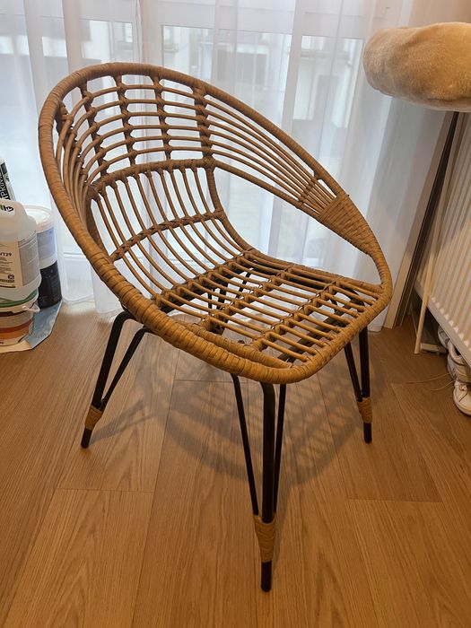 Krzesło plecione BOKKA z technorattanu – jak nowe