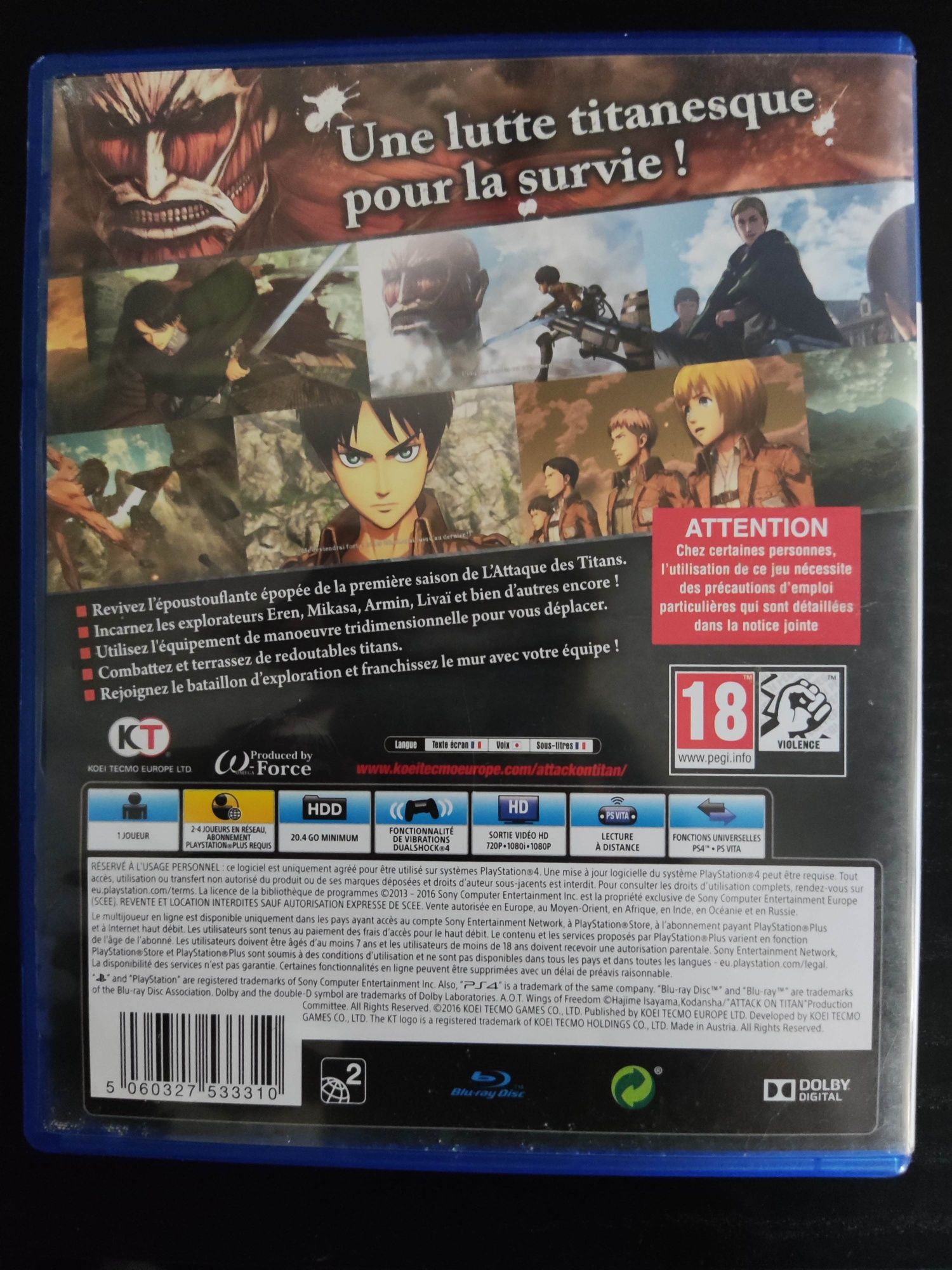 Attack on Titan PS4