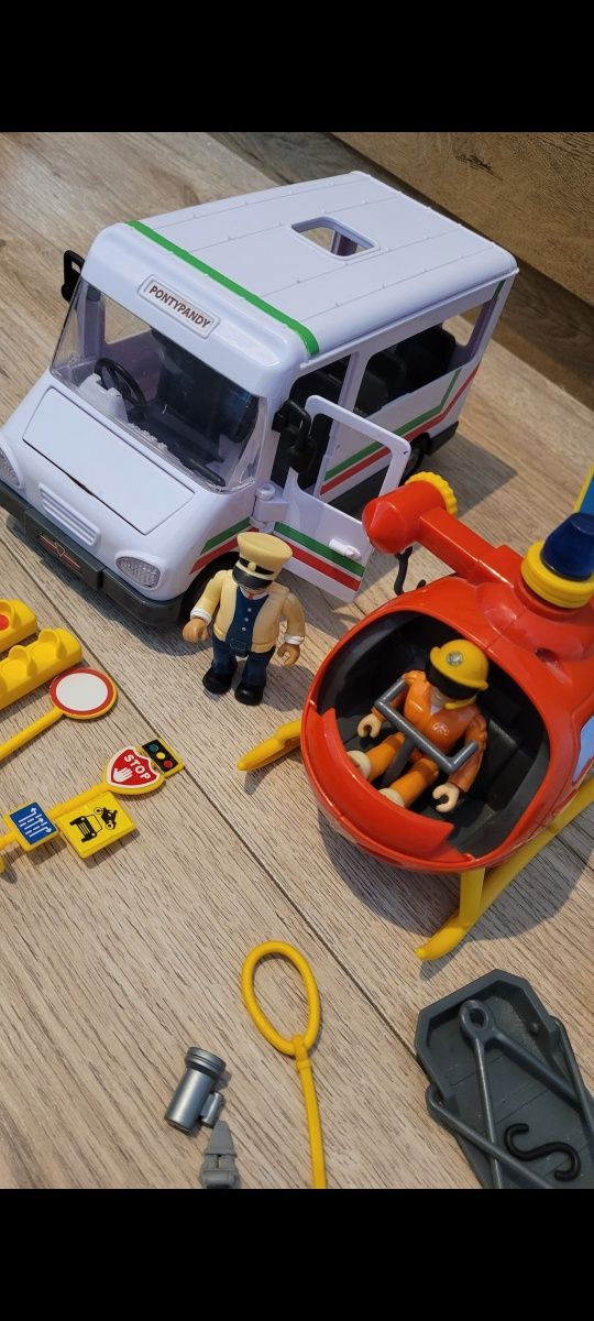 Strażak Sam Simba Autobus Trevora oraz helikopter ratunkowy Wallaby