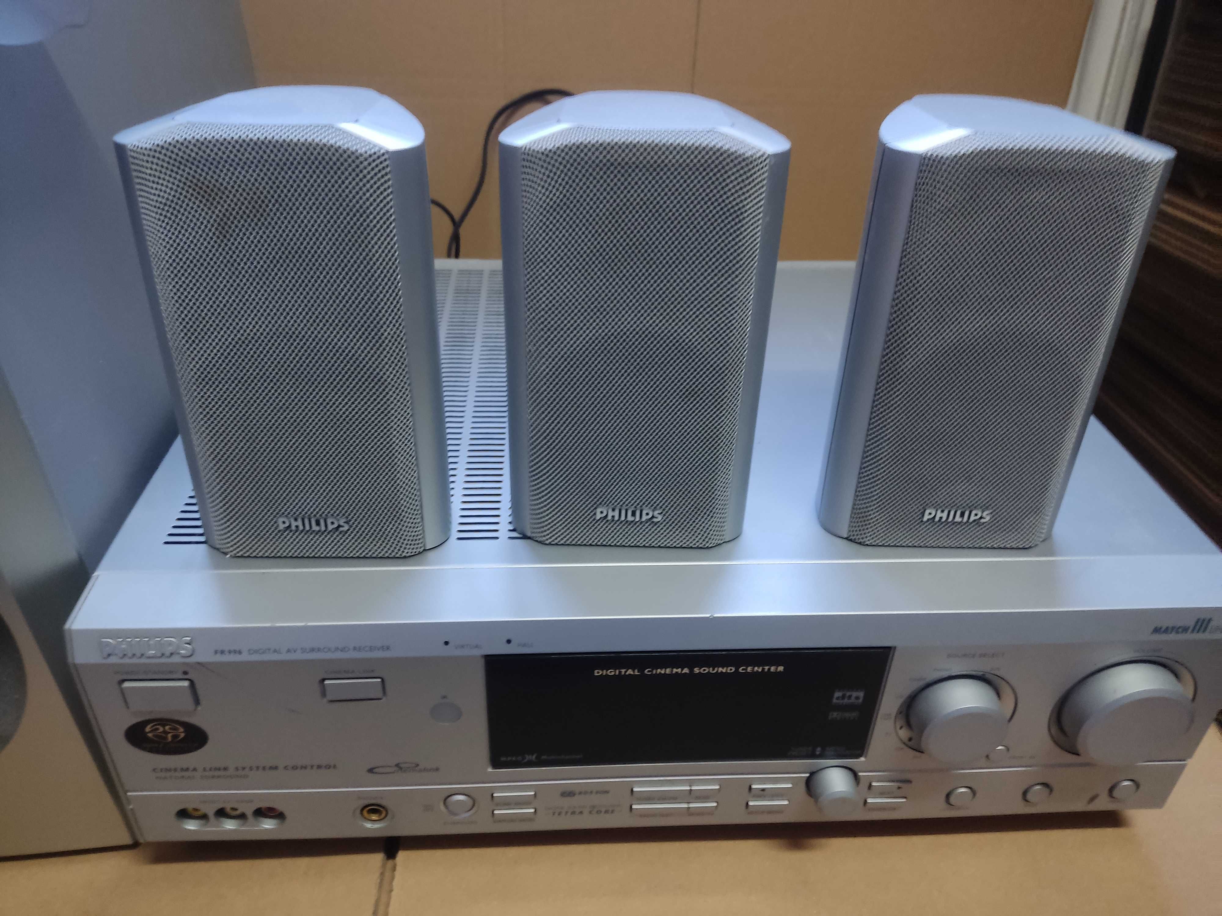 Zestaw Philips Wzmacniacz amplituner subwoofer
