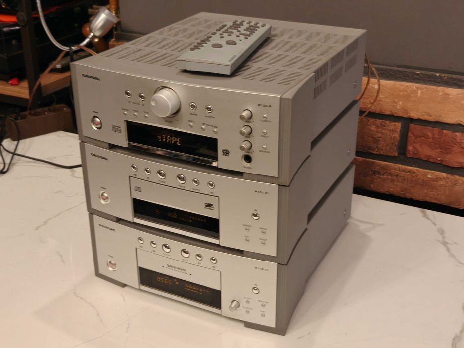 GRUNDIG M100 ! Audiofilska mini wieża ! Pilot ! CD ! DECK ! Amplituner