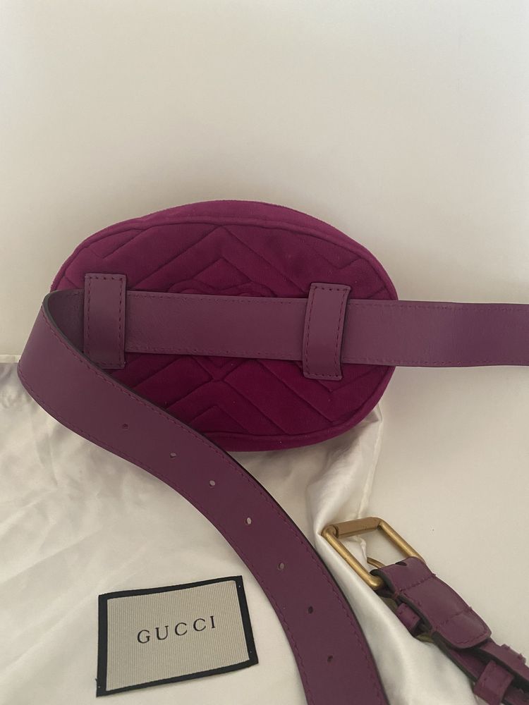 GUCCI Marmont velvet belt bag/ nerka gucci oryginalna