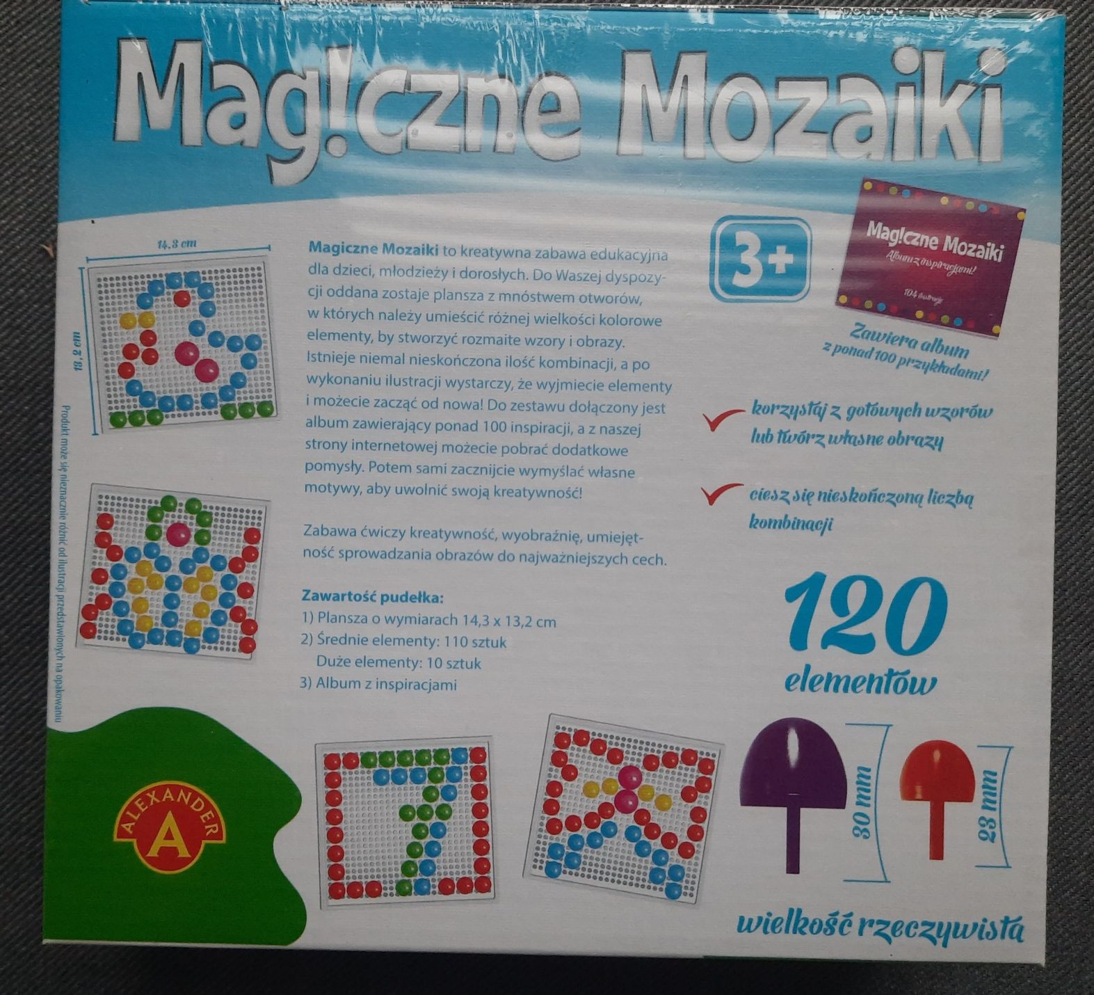 Magiczne mozaiki 120 elementów nowe w folii