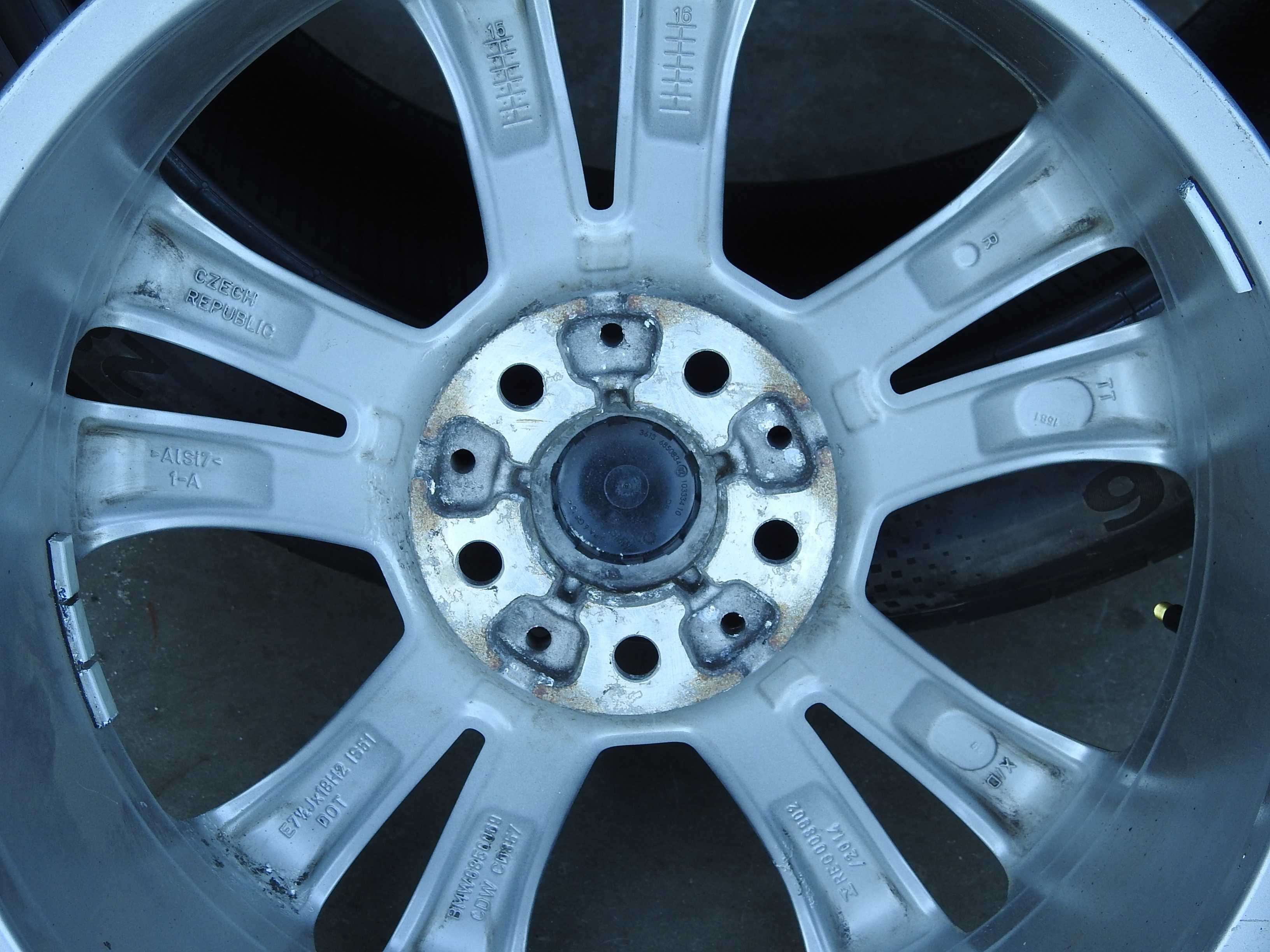 4xALUFELGI BMW 18" 5X112 ET51 7,5J stan BDB TPMS  Polerowane+Szary
