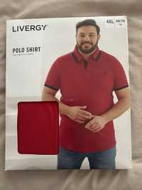 Czerwona koszulka polo 4XL