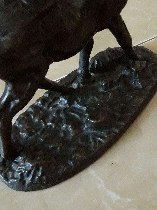 Jeleń z brązu potęźna XIX w rzeżba 6 kg. UNIKAT!!!