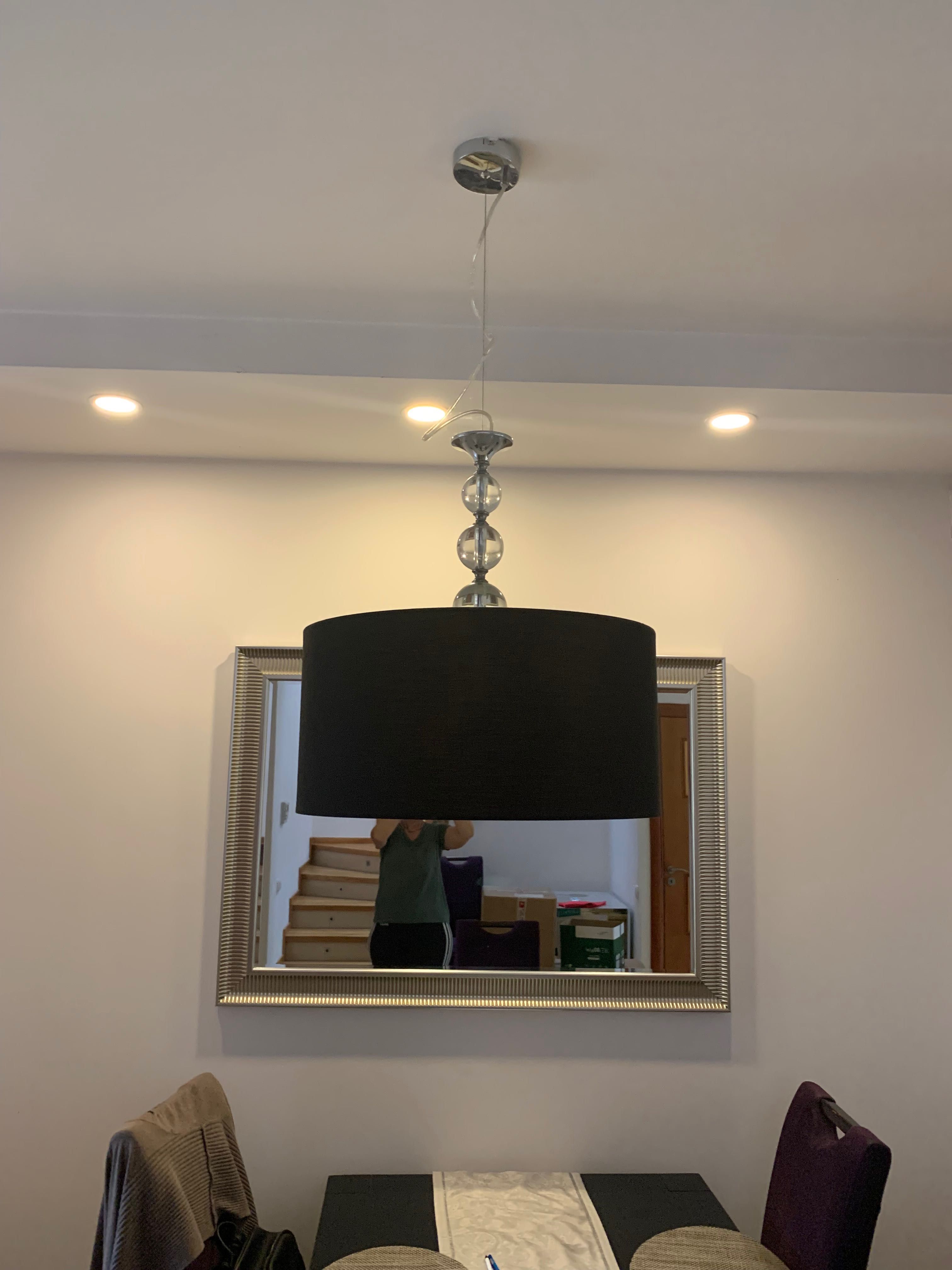 Lampy glamour nowoczesne czarne srebrne