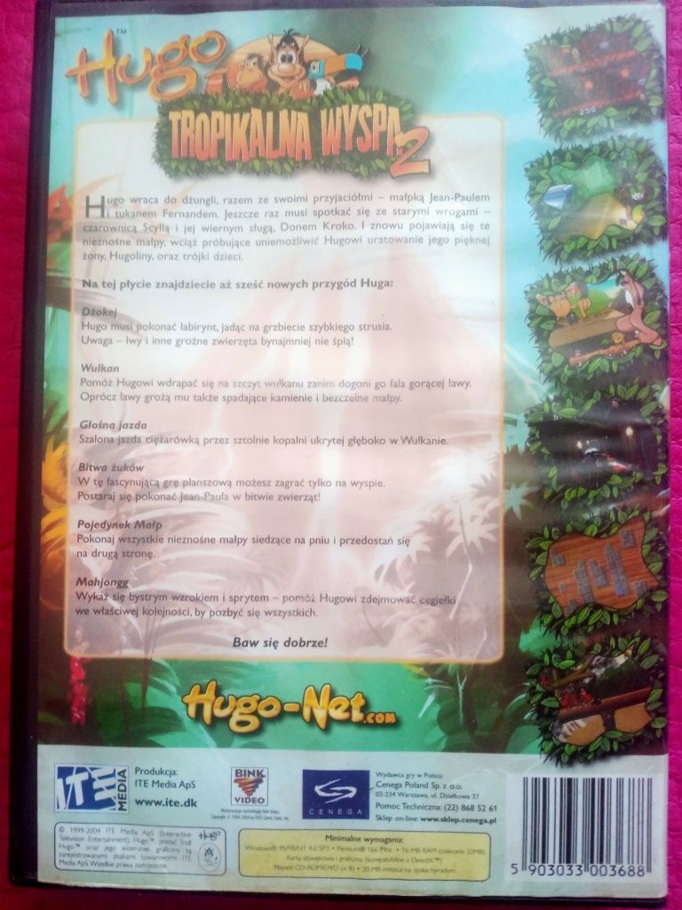 Hugo Tropikalna Wyspa 2 Gra PC CD-ROM Kolekcjonerska