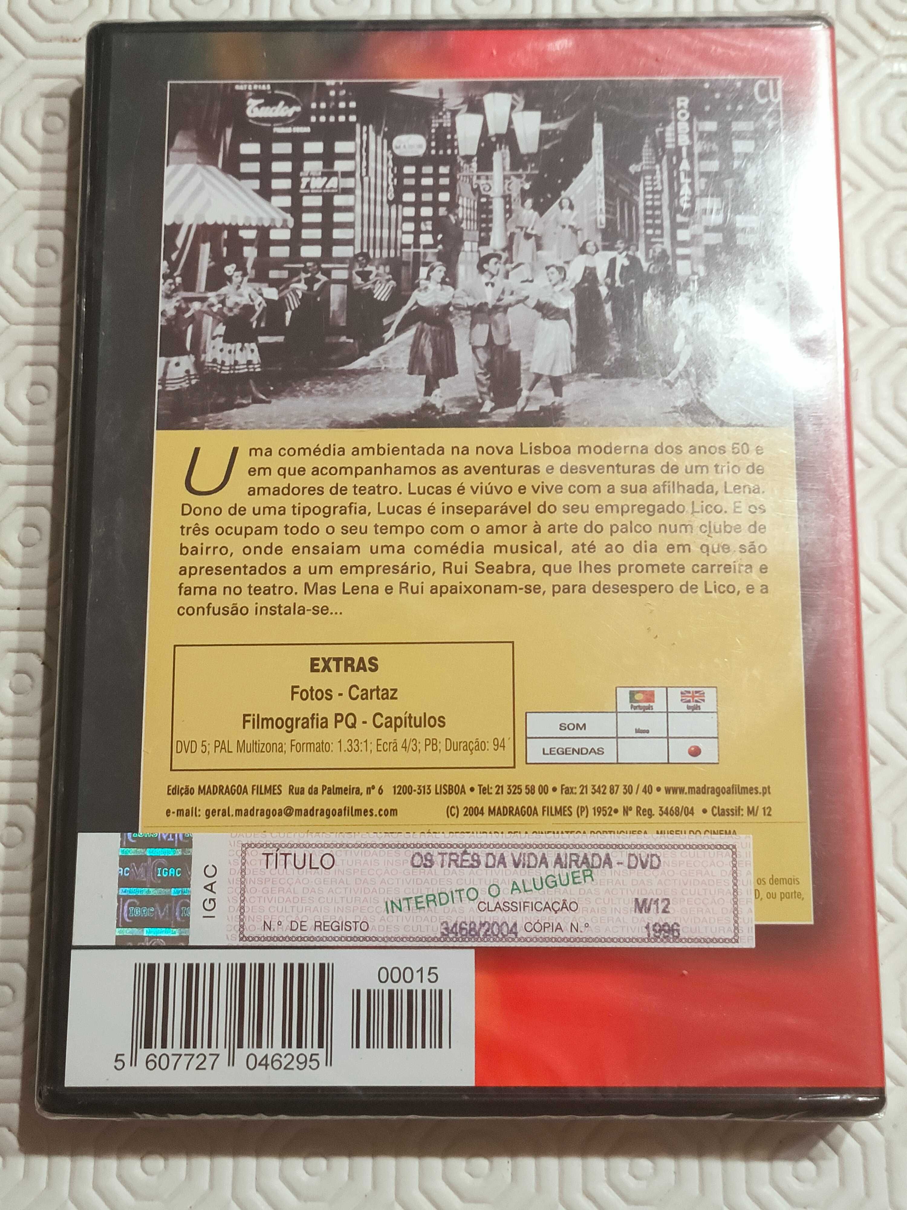 Portes grátis DVD novo Os três da vida airada