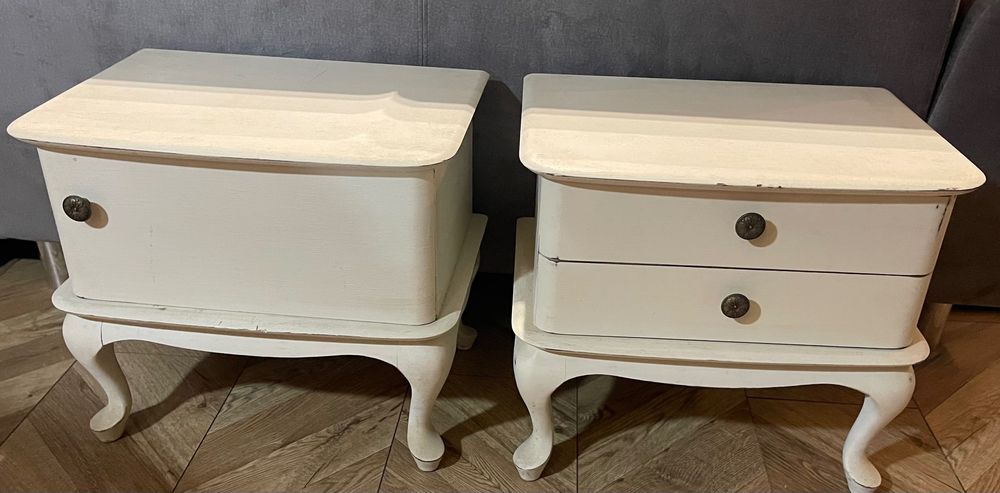 Stoliki nocne ręczna robota, lite drewno