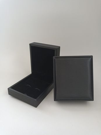 2 x czarne eleganckie pudełko na spinki do mankietów koszula