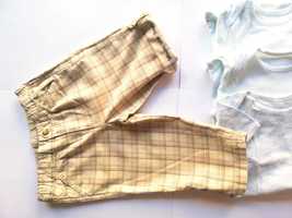 80 86 zestaw ubranek spodnie chinosy H&M body 12-18 mcy Kubuś Puchatek