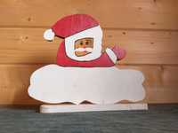Drewniany Mikołaj ozdoba świąteczna dekoracja święta