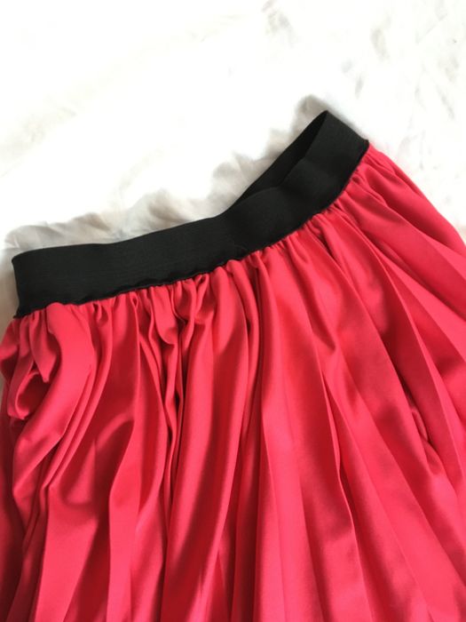 Spódnica plisowana z koła, fuksja, 140-158