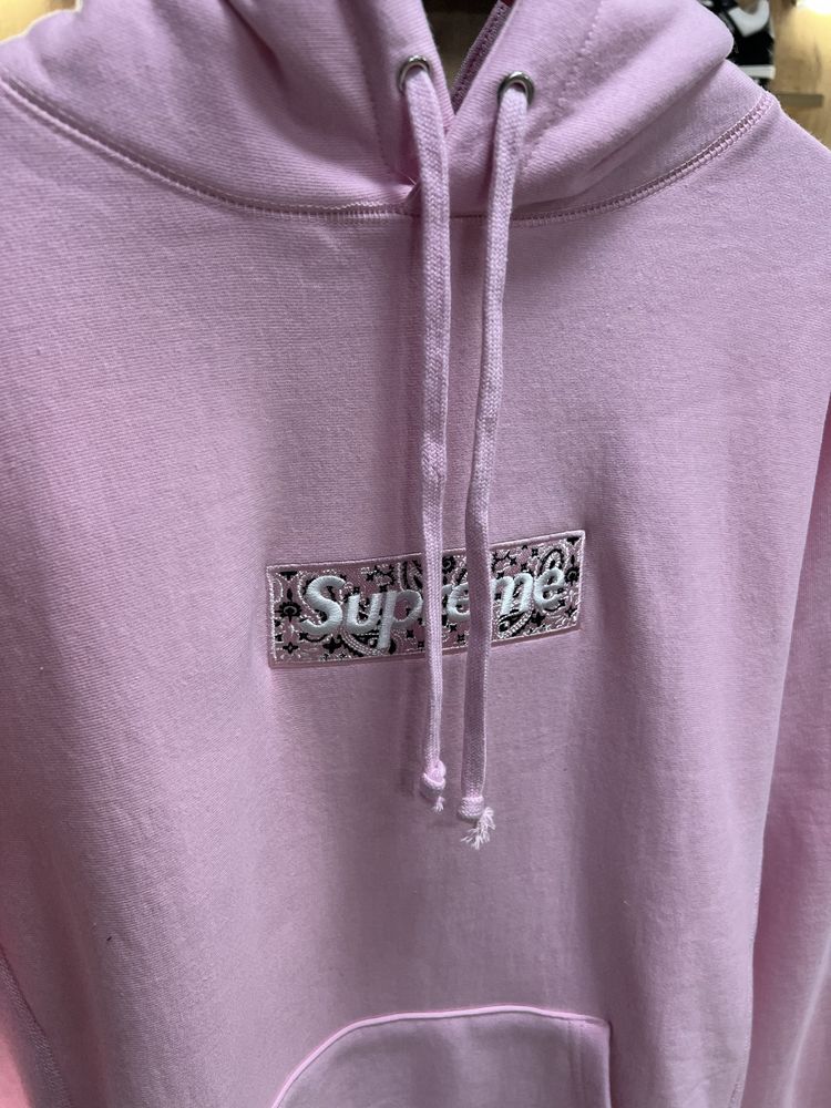 Худі SUPREME Bandana Box Logo Pink