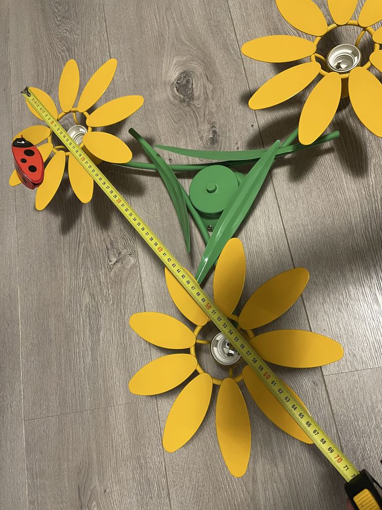 Potrójny żyrandol lampa sufitowa Kwiatki