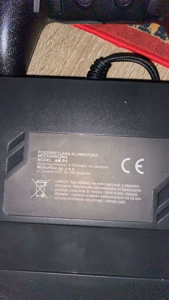 klawiatura gamingowa mechaniczna, JoyStick do PC, playstation itp.
