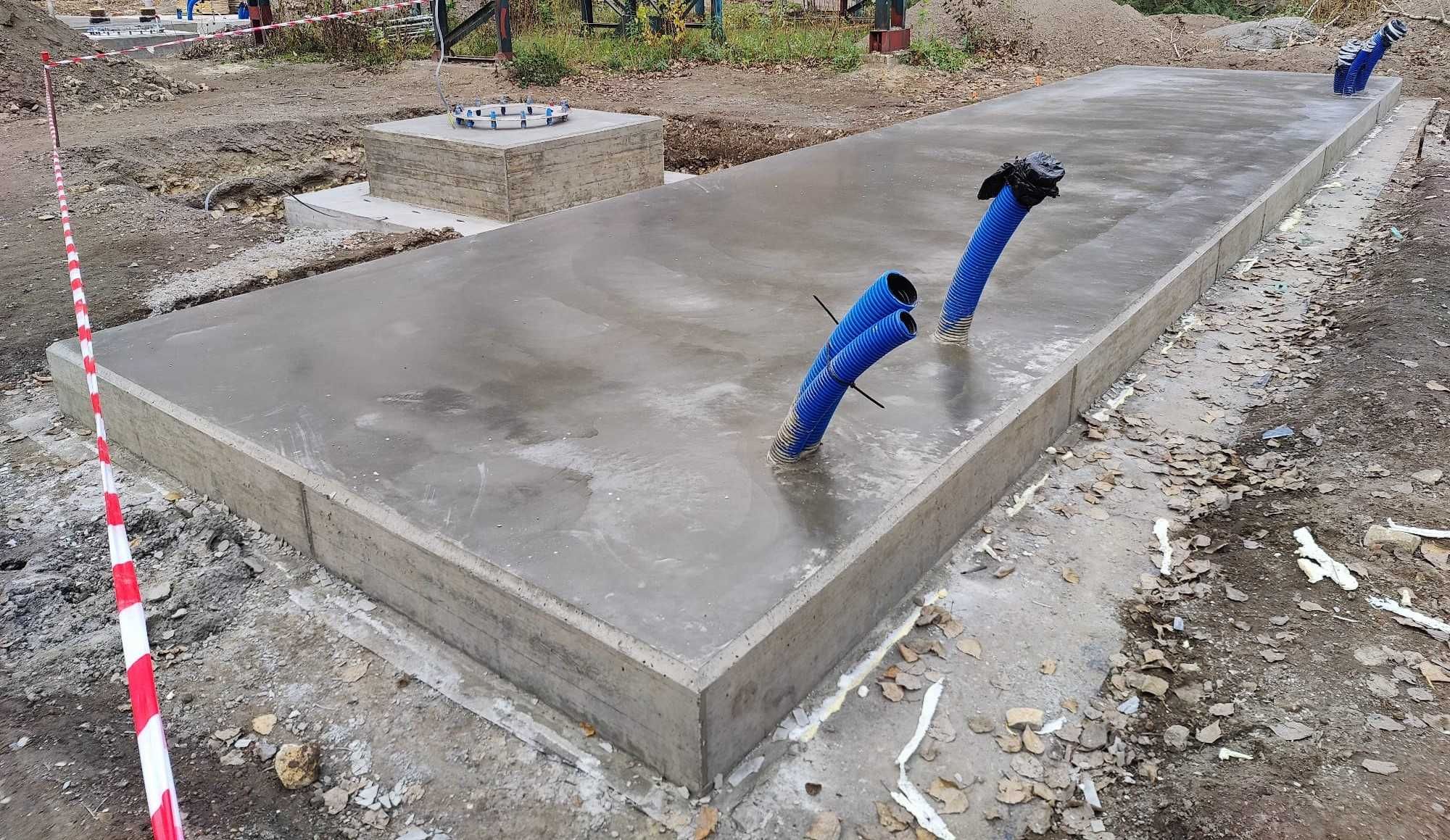 Fundamenty technologiczne, płyty, stopy, kanały