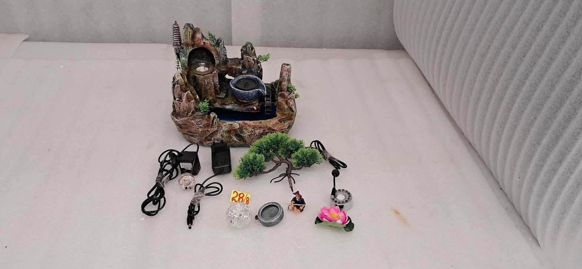 Kaskada Fontanna wodna Ruchoma kula wodospad + LED Nawilżacz
