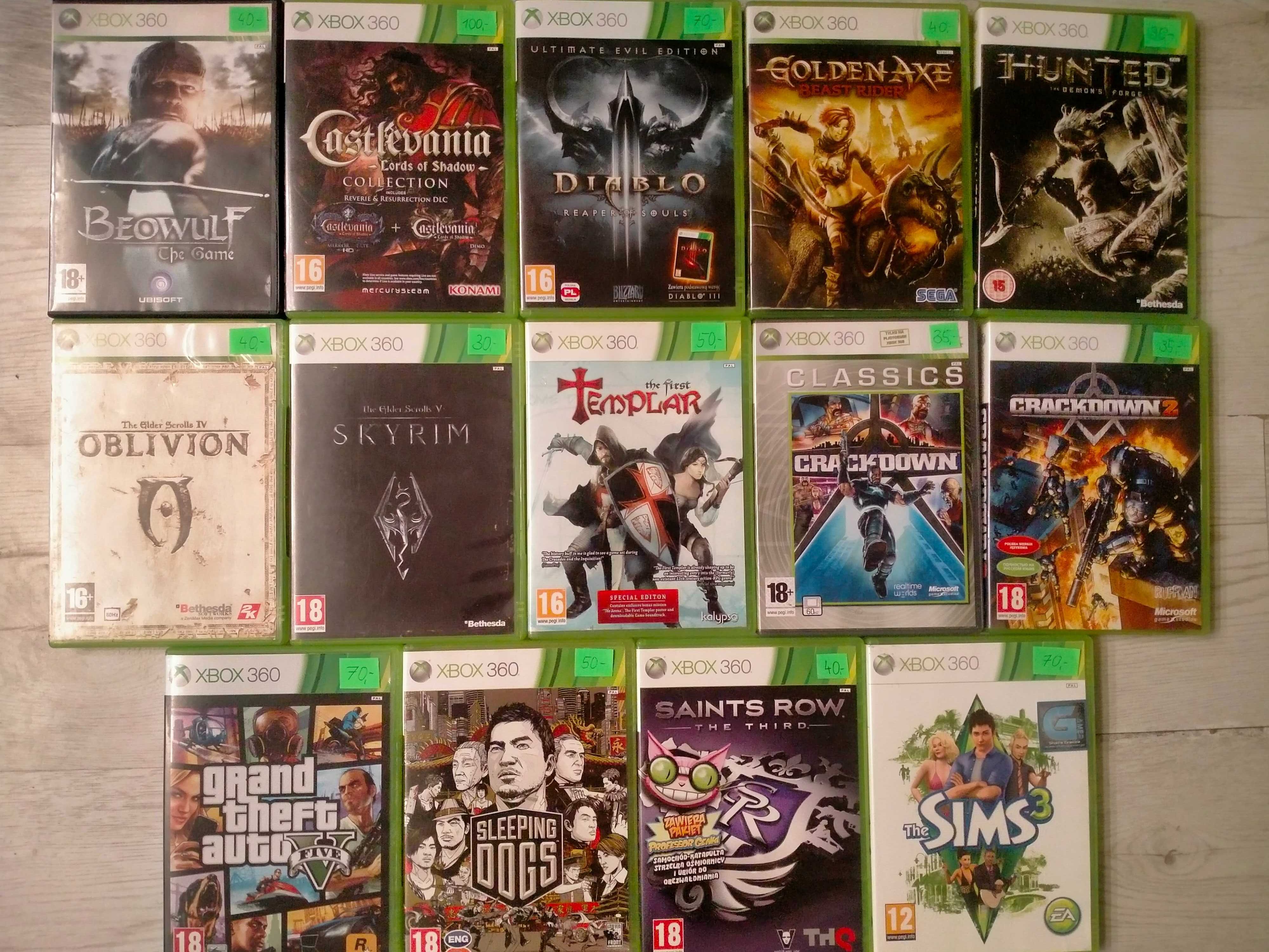 Gry Xbox 360 różne tytuy