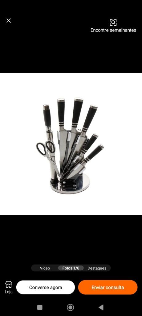 Conjunto de facas de cozinha