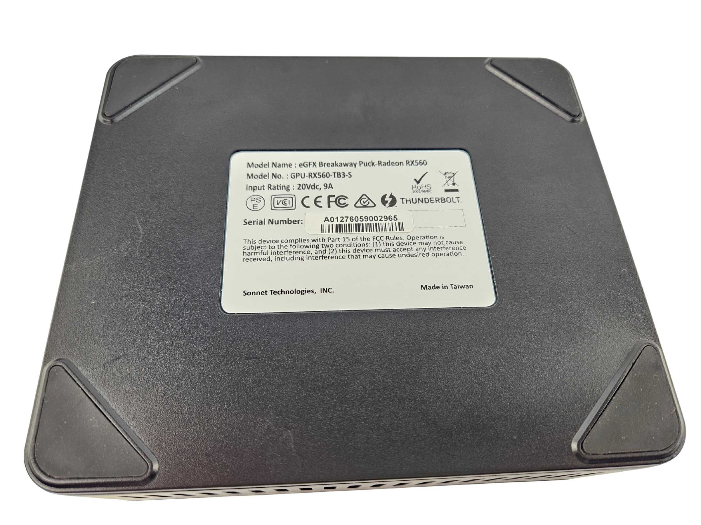 GPU адаптер Sonnet eGFX Breakaway Puck RX 560 (Thunderbolt3)