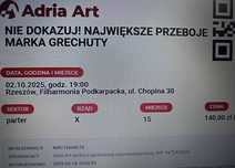 Bilety na koncert " Nie dokazuj, przeboje M. Grechuty" RZESZÓW