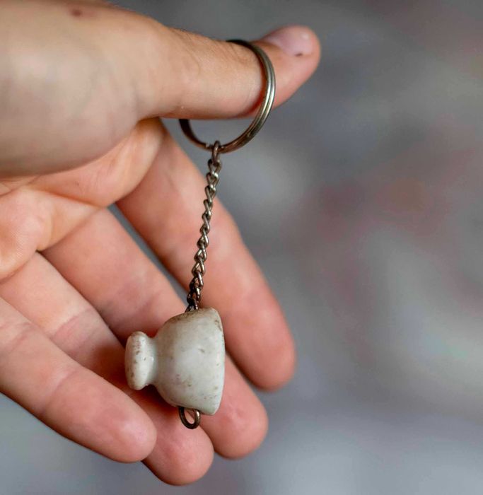 GROLSCH Lager FOB Brelok Reklama Ceramiczny topper na butelkę piwa Vtg