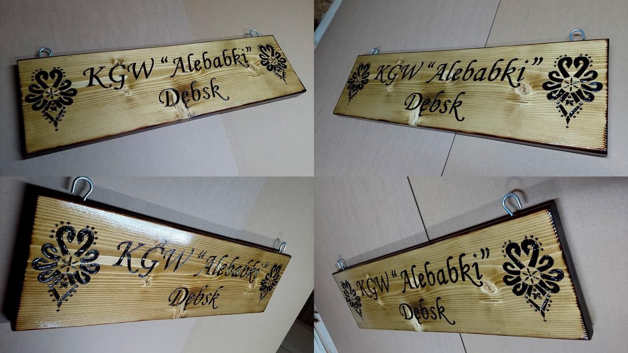 Deska z grawerem na prezent decha grawerowana napis na drewnie szyld