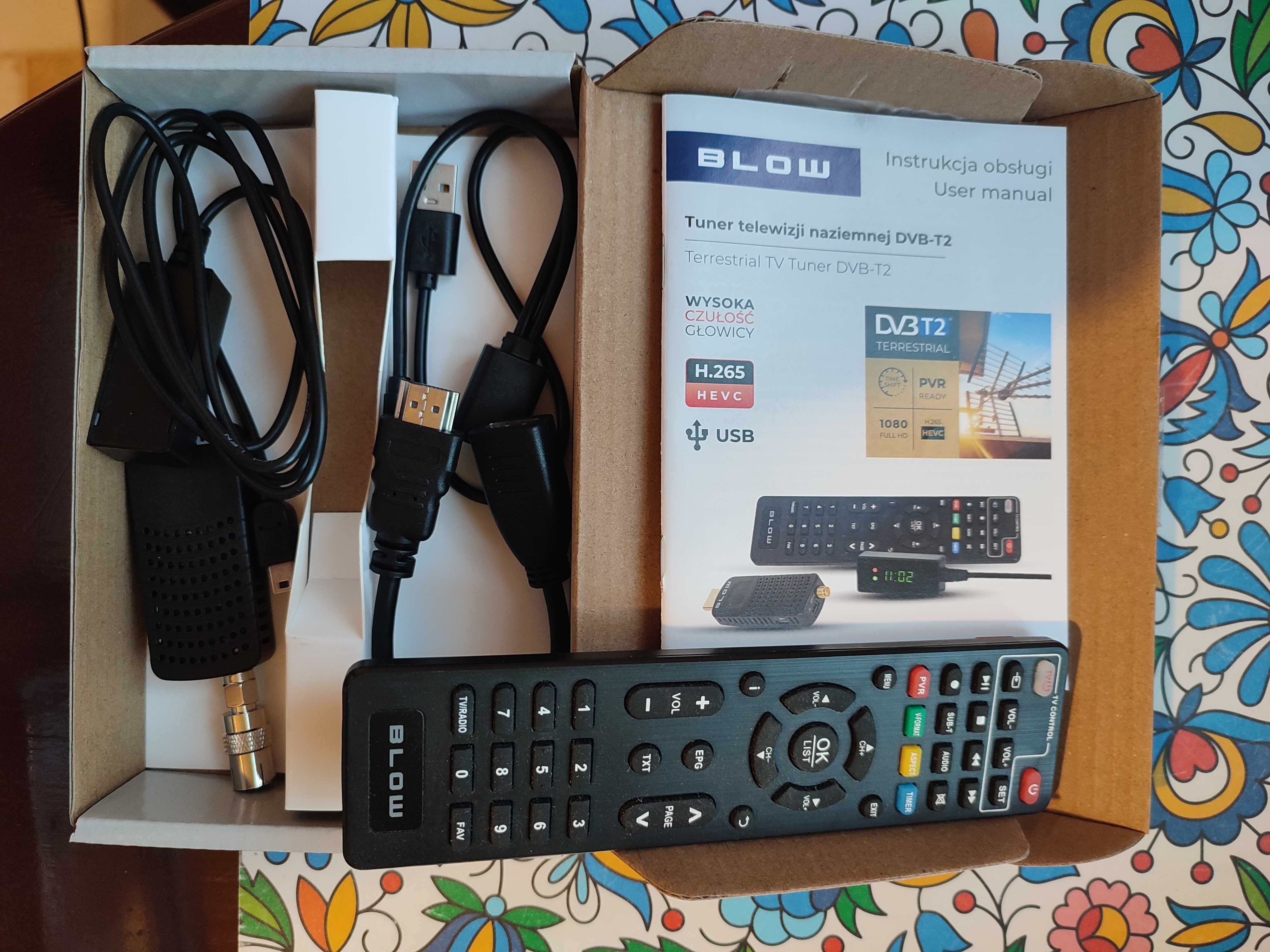 Tuner/dekoder Blow DVB-T2 H.265 do TV naziemnej