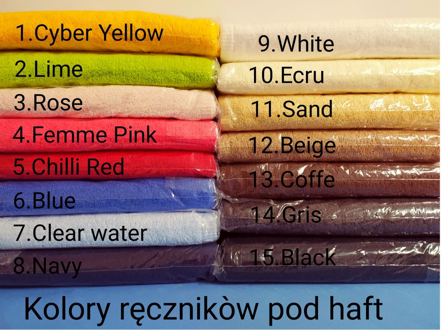 Ręcznik 70/140cm z haftem IMIĘ