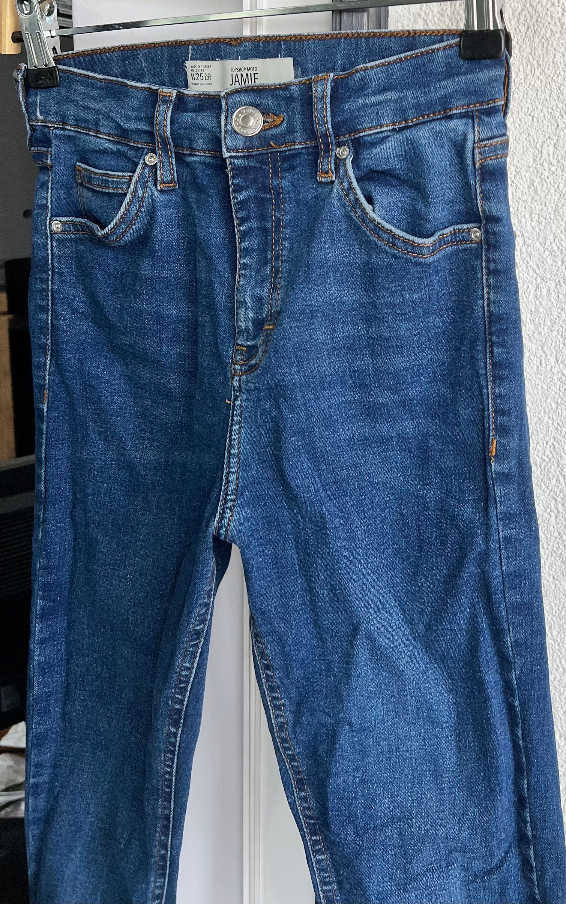 Spodnie jeansy damskie rurki Topshop 25x32