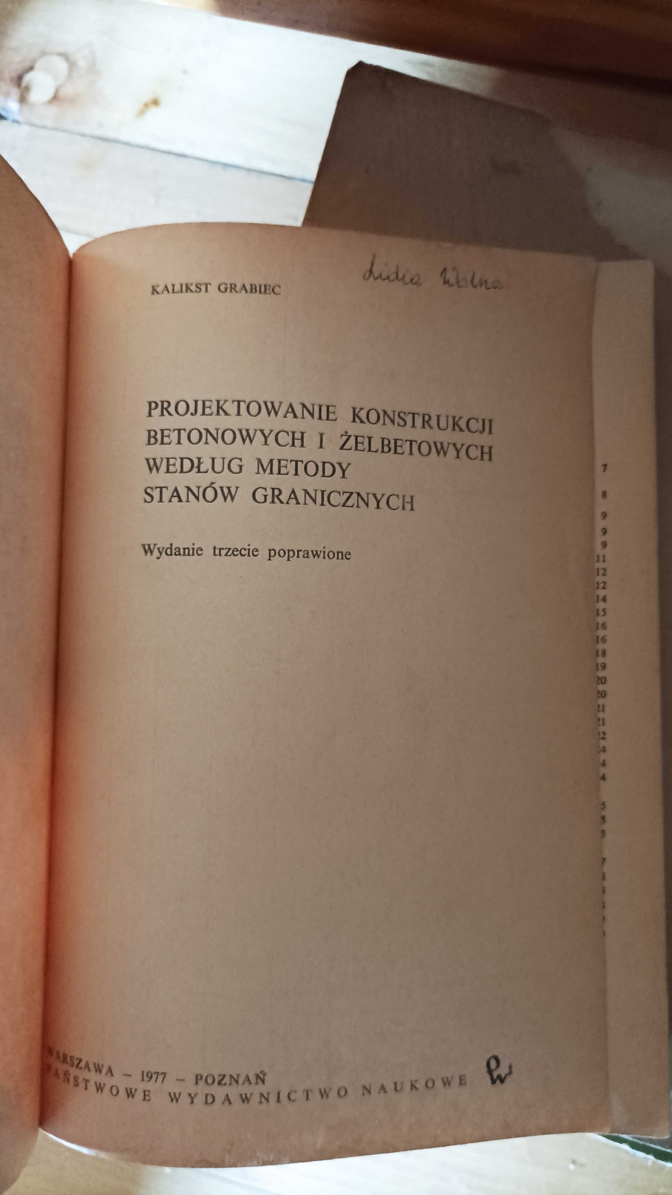 Projektowanie konstrukcji betonowych i żelbetowych, K. Grabiec