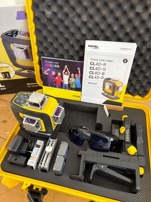 NIVEL SYSTEM Laser krzyżowy CL4D - P, nowy FV Gwarancja 24m fioletowy
